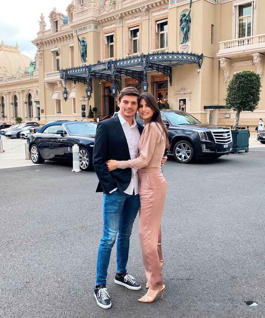 Formula 1 Driver Max Verstappen and Girlfriend Kelly Piquet's Relationship Timeline pink pants 2016