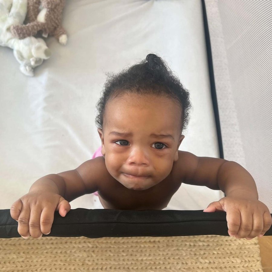 Pregnant Rihanna Jokes About Why Her Son Is Crying in New Photo