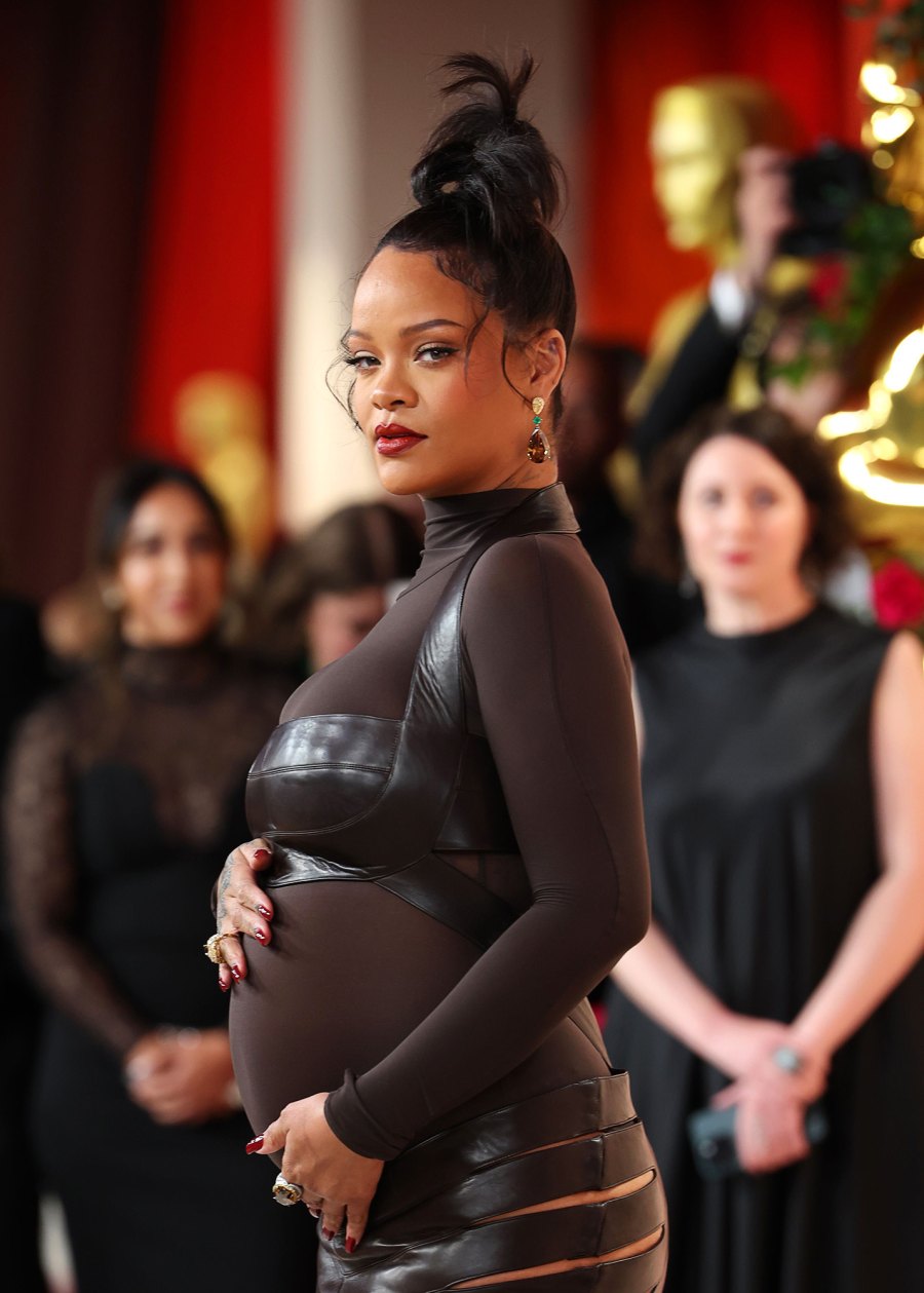 Pregnant Rihanna Shows Off Her Baby Bump While Performing ‘Lift Me Up’ at Oscars 2023 - 641 95th Annual Academy Awards, Arrivals, Los Angeles, California, USA - 12 Mar 2023 Oscars