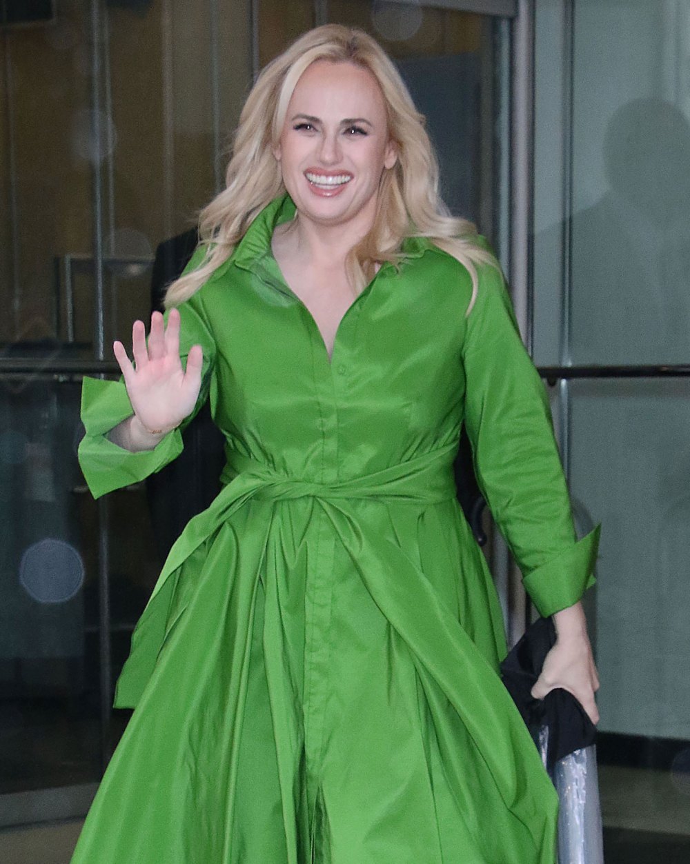 Rebel Wilson Claims Meghan Markle 'Was Not as Cool' to Her as Prince Harry During 1st Encounter green dress