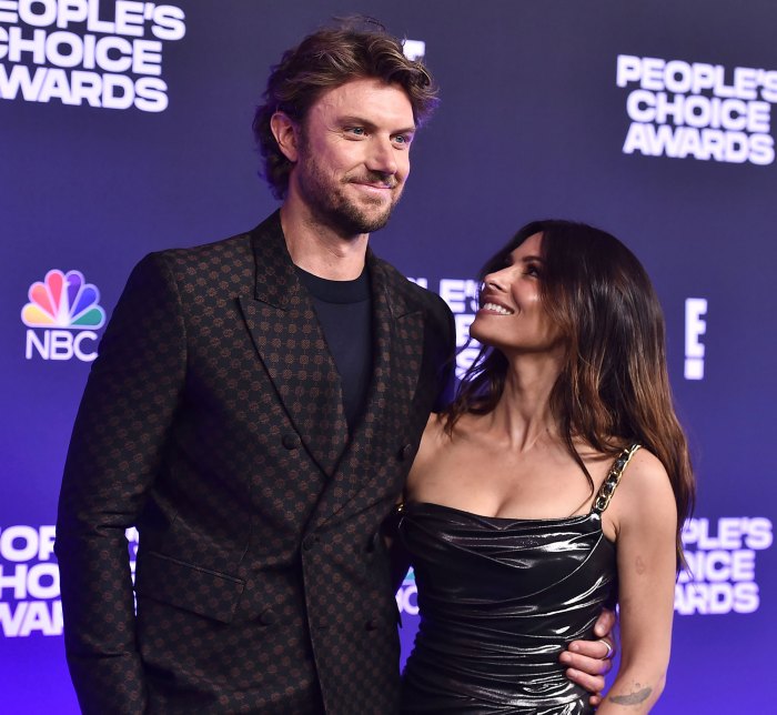 Sarah Shahi and Adam Demos Were ‘Free to Have a Lot More Fun and Play’ on ‘Sex/Life’ Season 2, Says Intimacy Coordinator polka dot suit