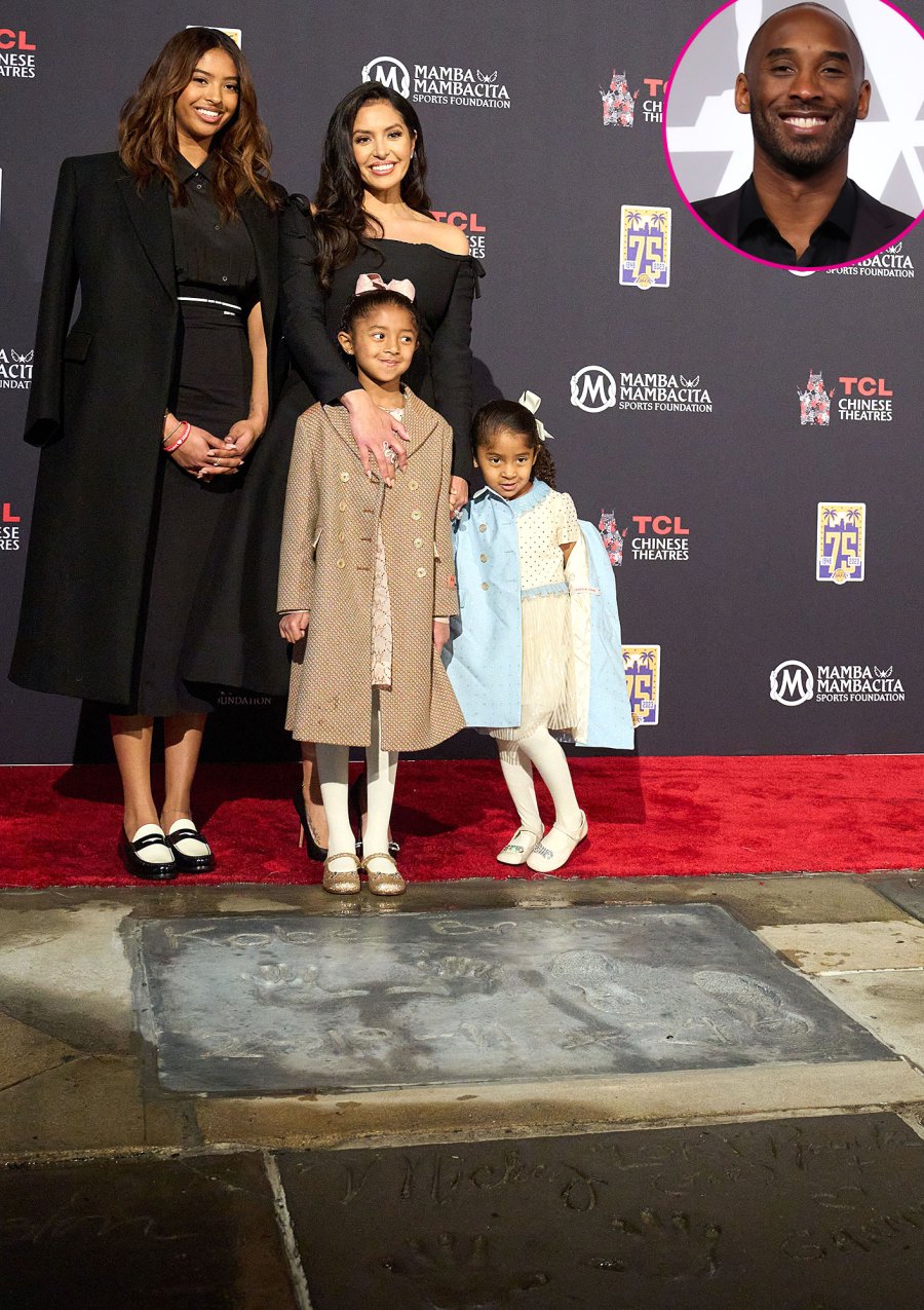 Vanessa Bryant and Daughters Honor Kobe Bryant at Handprint Ceremony
