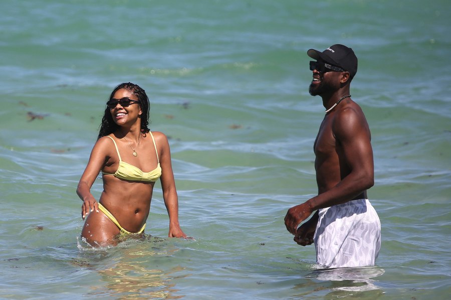 Gabrielle Union Yellow Bikini Dwyane Wade 2