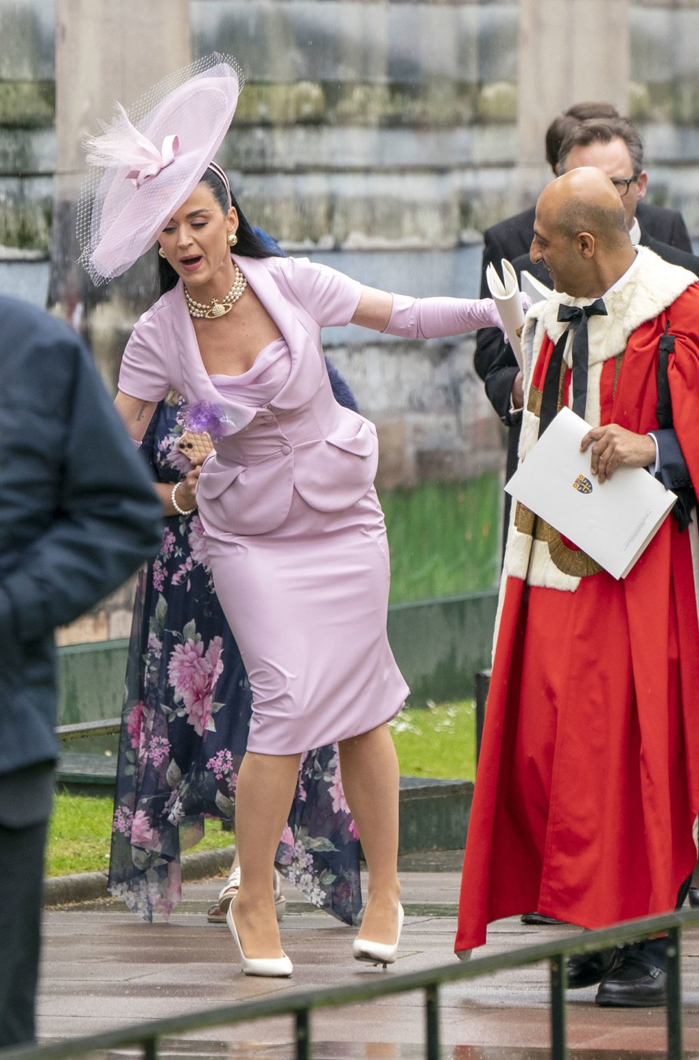 Katy Perry Stumbles While Taking Her Seat at King Charles III's Coronation, Avoids Fall: Photo