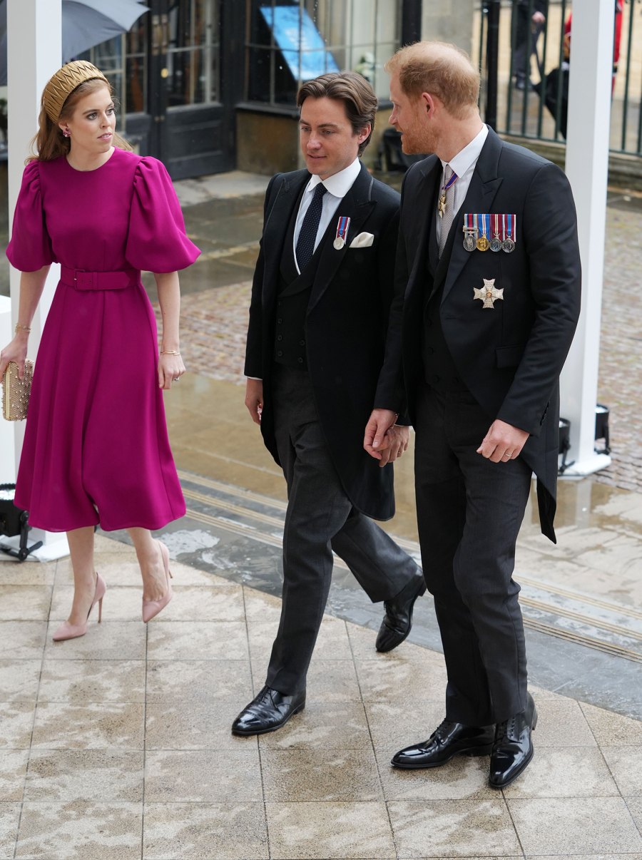 Princess Beatrice and Husband Edoardo Mapelli Mozzi and Prince Harry Coronation