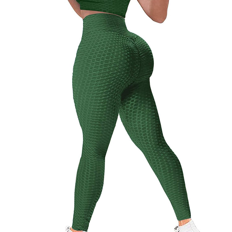 green anti-cellulite leggings