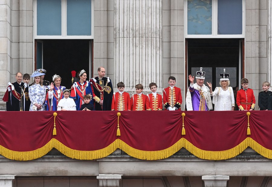King Charles III Steps Out on Buckingham Palace Balcony With Prince William, Princess Kate and More Family Members After Coronation