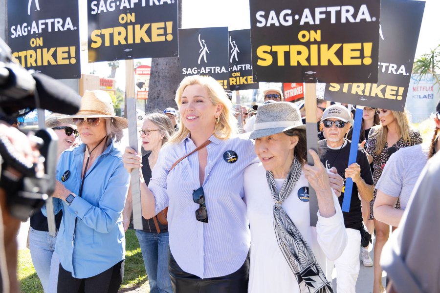 Grace and Frankie Every Cast Reunion at the SAG-AFTRA Strike Picket Line