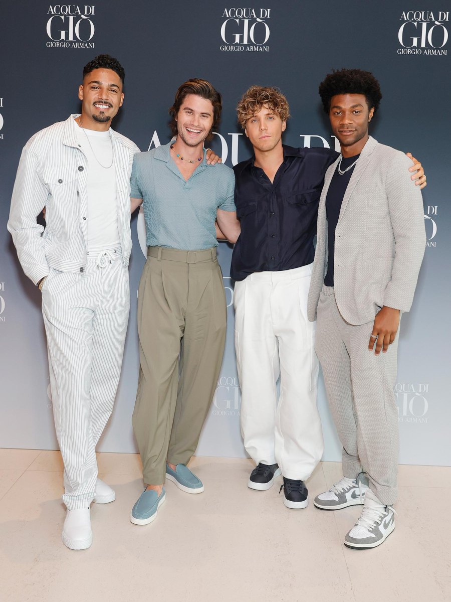 Michael Evans Behling, Chase Stokes, Lukas Gage, and Jonathan Daviss Armani Beauty Celebrates ACQUA DI GIO and Gen A
