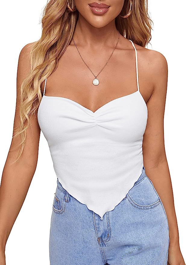 Verdusa Women's Criss Cross Backless Top