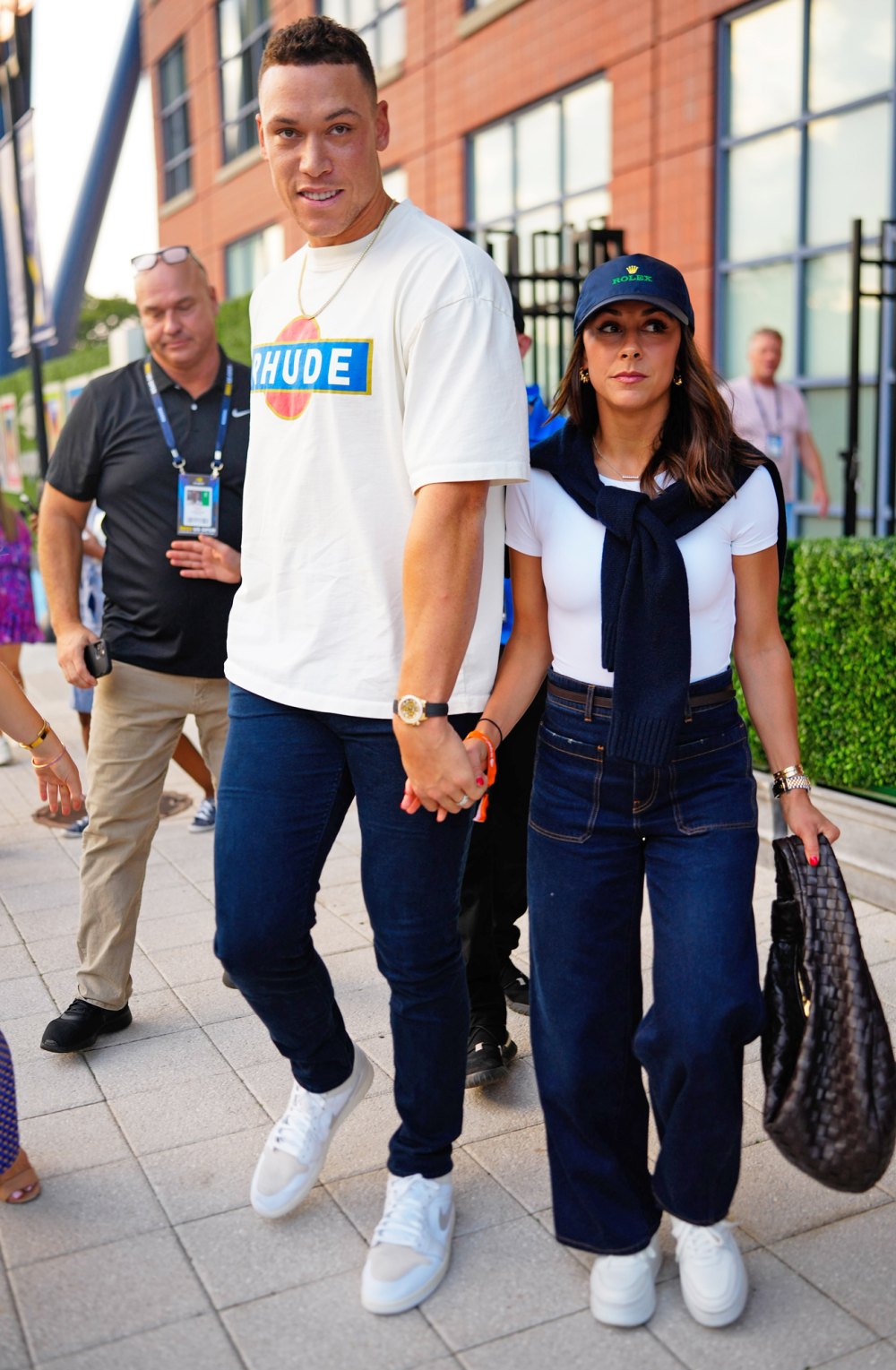 Aaron Judge Holds Hands With Wife Samantha Bracksieck at 2023 US Open