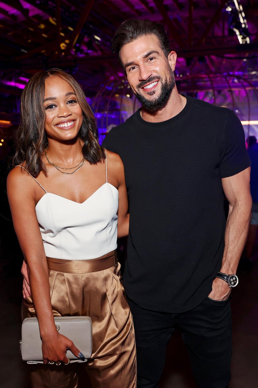 Celeb Couples Who Opened Up About Tackling Long-Distance Dating Prince Harry Meghan Markle and More GettyImages-1409637770 Rachel Lindsay and Bryan Abasolo