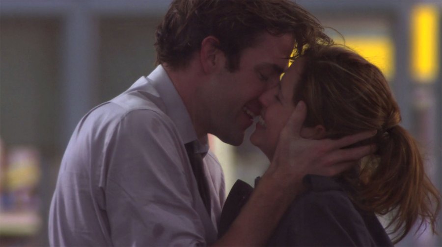 Jim and Pam The Office Most Romantic TV Rain Kisses of All Time