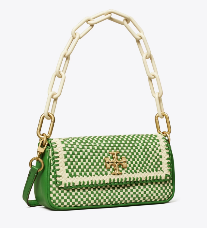 Tory Burch Small Kira Cheveron Woven Flap Shoulder Bag