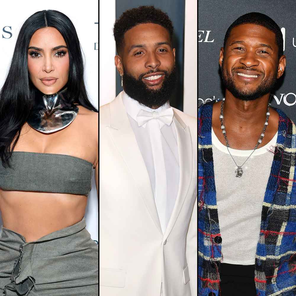 Kim Kardashian and Odell Beckham Jr. Ask Usher for Super Bowl Tickets in Matching Announcement Clips