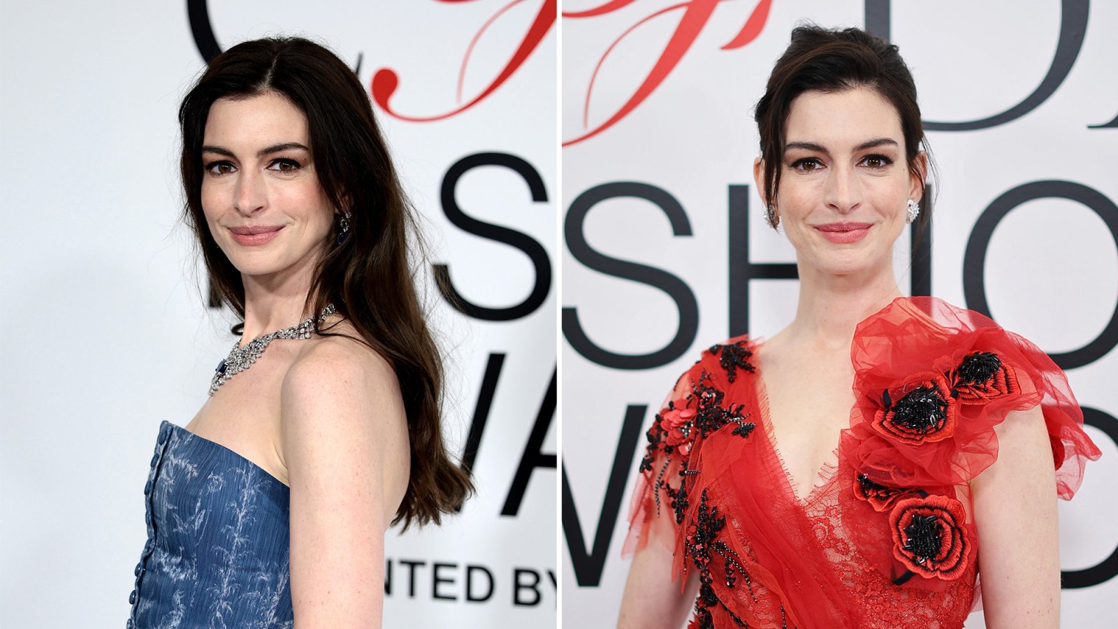 Anne Hathaway Wears Two Dresses at CFDA Awards