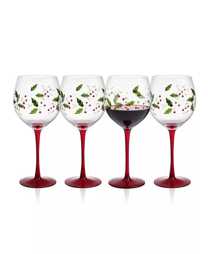 PFALTZGRAFF WInterberry 4-Piece WIne Goblets Set