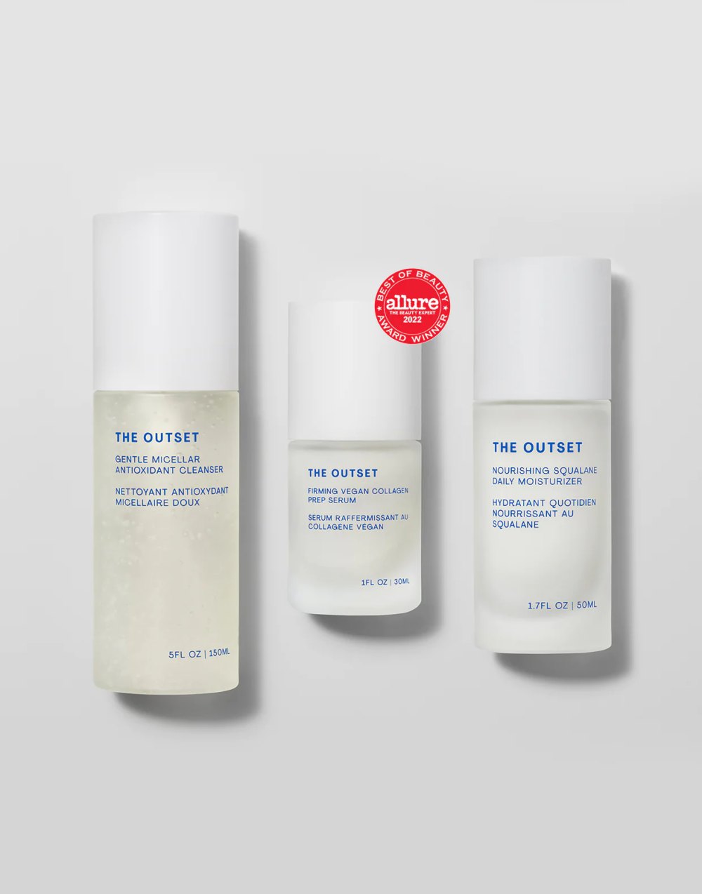 The Outset three-step skincare routine