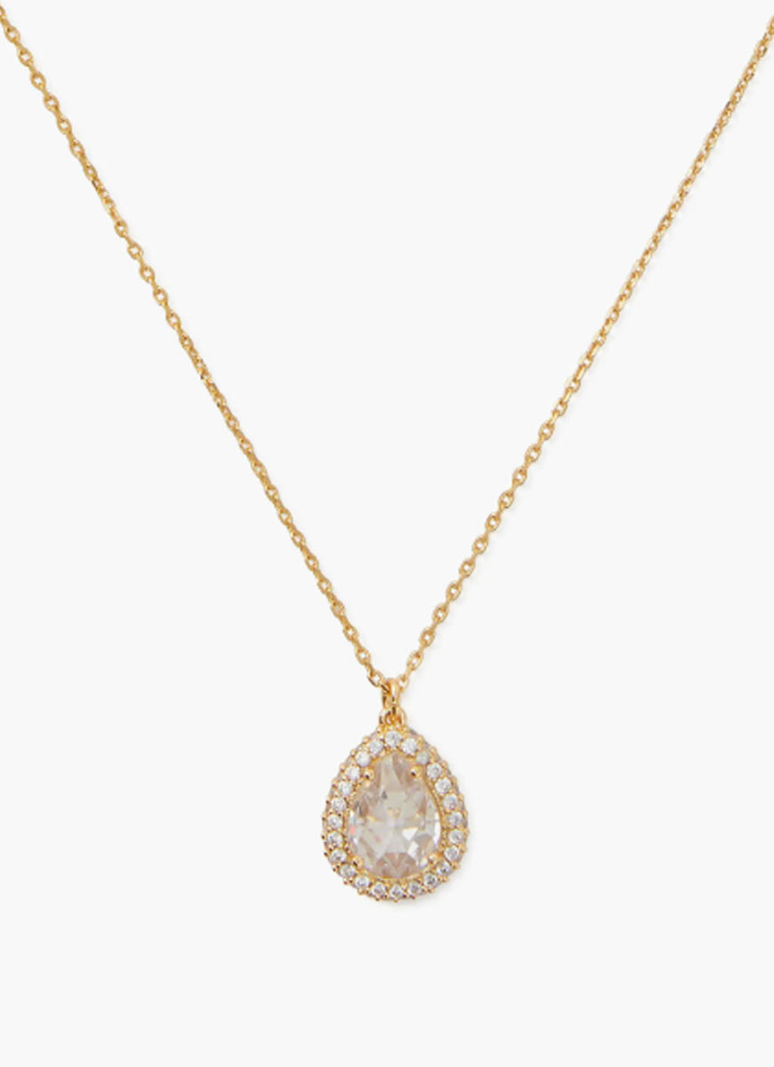 kate spade new york cubic zirconia pavé halo mini pedant necklace