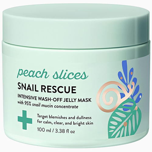 Peach Slices Snail Rescue Intensive Wash-Off Jelly Mask