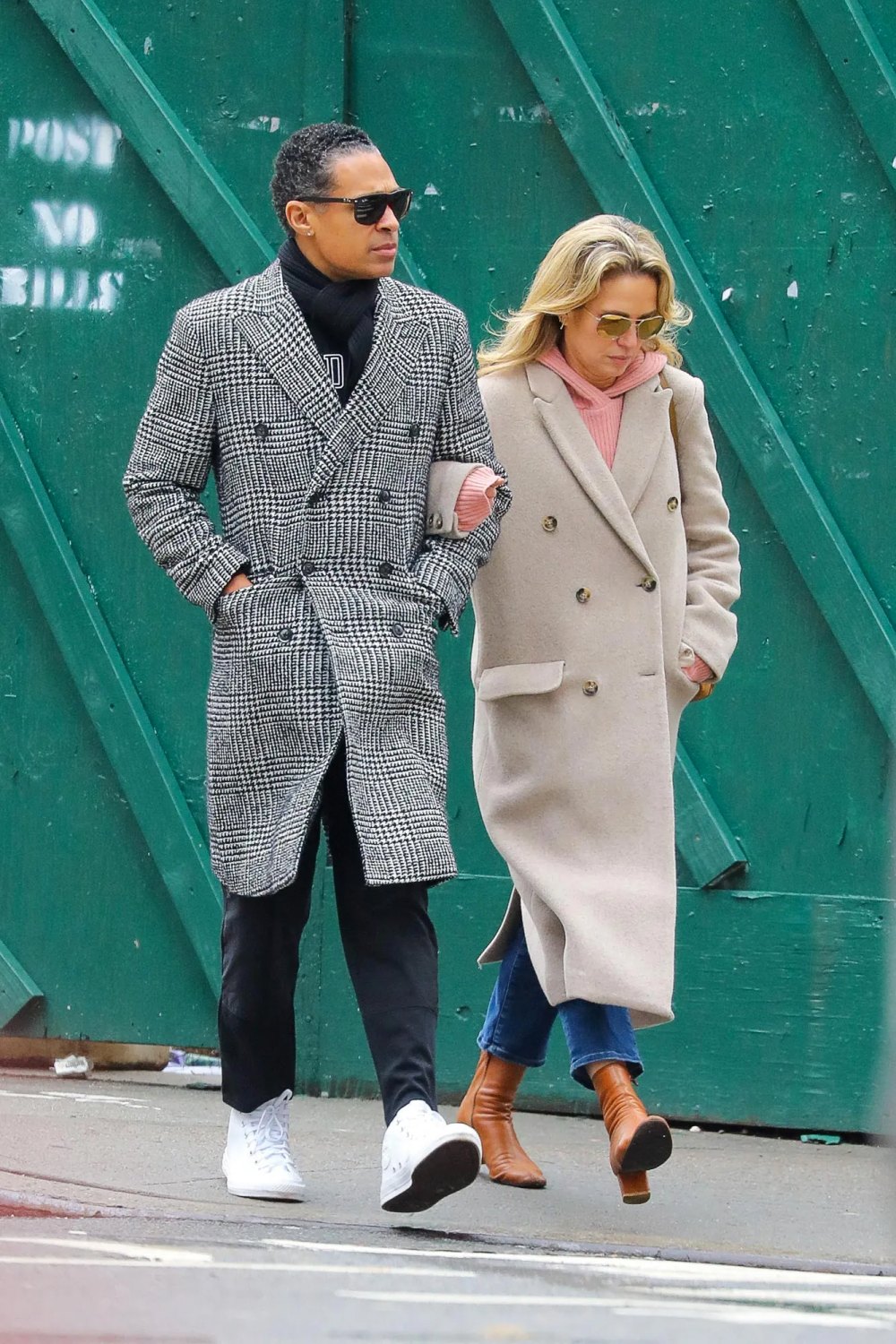 Amy Robach and T.J. Holmes Enjoy NYC Stroll Before Andrew Shue and Marilee Fiebig Left on a Getaway