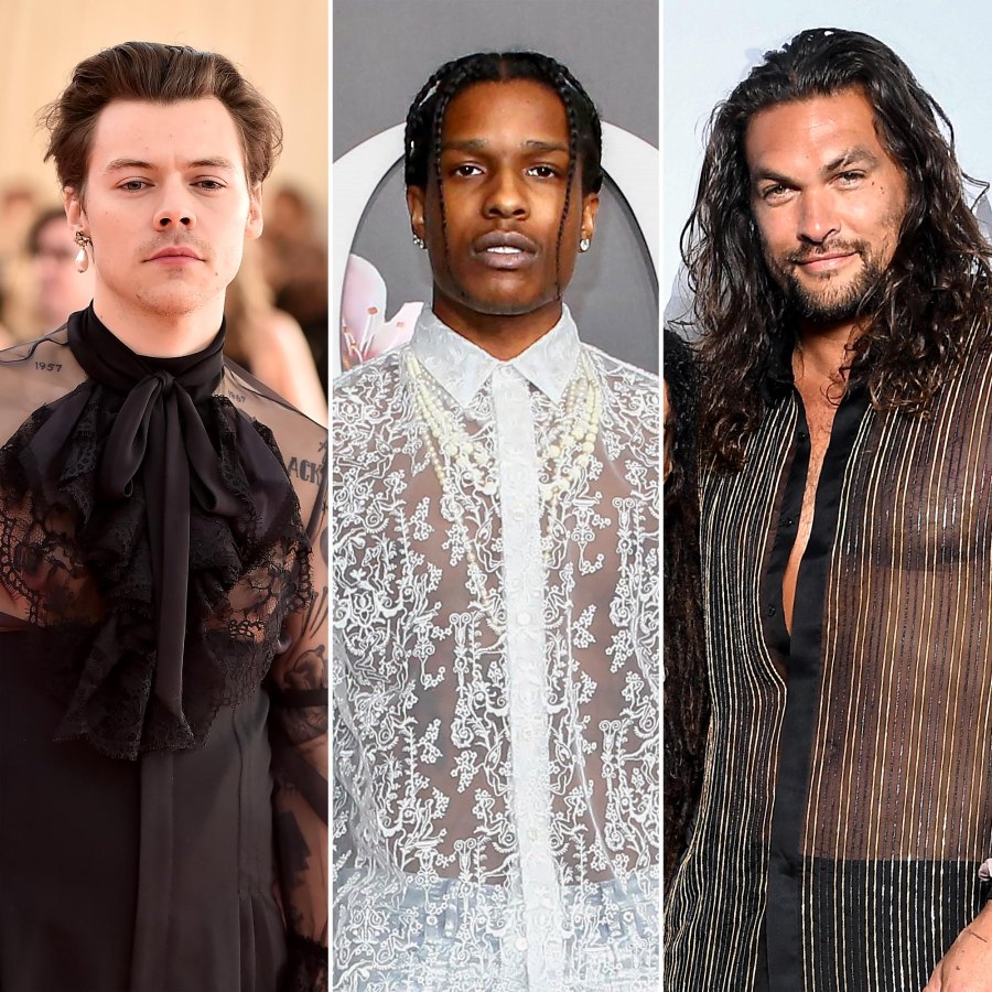 Celebrity Men Who've Rocked Sheer Shirts on the Red Carpet: Harry Styles, ASAP Rocky and More