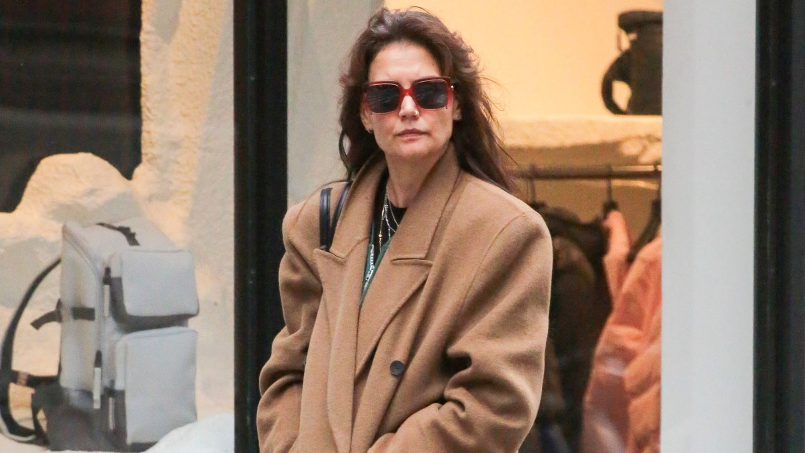 Katie Holmes is seen on January 10, 2024 in New York City. (Photo by Ignat/Bauer-Griffin/GC Images)