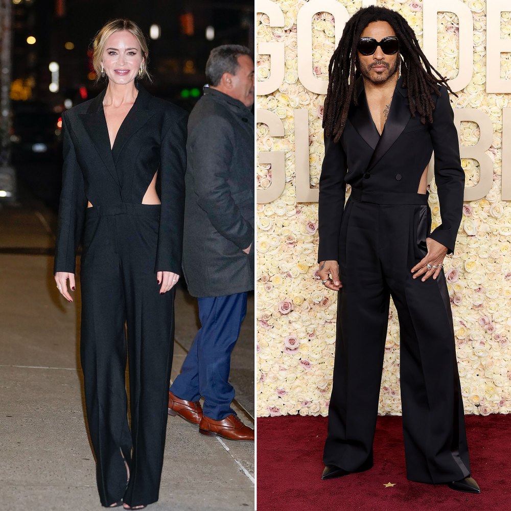 Lenny Kravitz and Emily Blunt Same Outfit