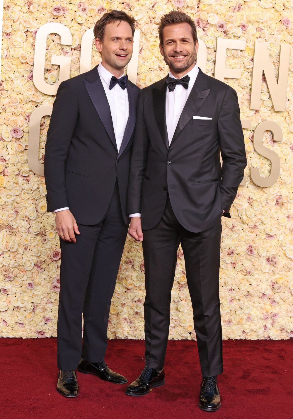 Patrick J Adams and Gabriel Macht Have Suits Reunion at Golden Globes