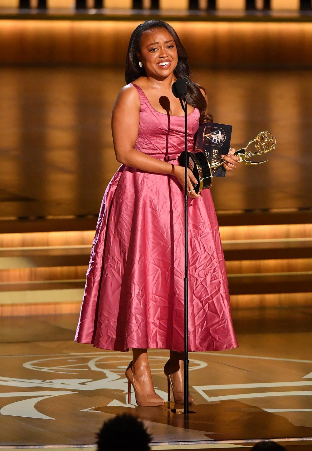 Quinta Brunson’s Stylist Responds to Critics Saying Her Emmys Dress Was Wrinkled: ‘It’s Crushed Satin’