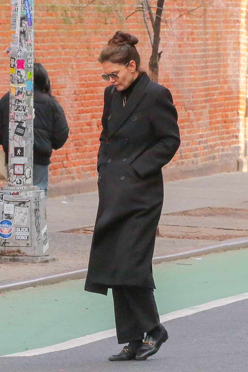 Katie Holmes in NYC on January 3, 2024.