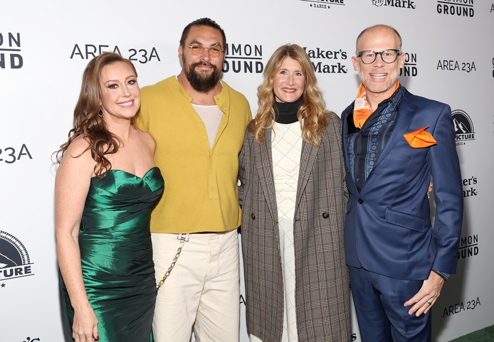 Rebecca Harrell Tickell, Jason Momoa, Laura Dern and Josh Tickell at the Los Angeles special screening of "Common Ground" in Beverly Hills, California on January 11, 2024.