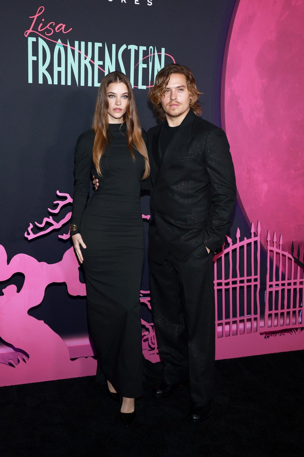 Dylan Sprouse and Barbara Palvin Coordinate in Black on Date Night at Lisa Frankenstein Screening