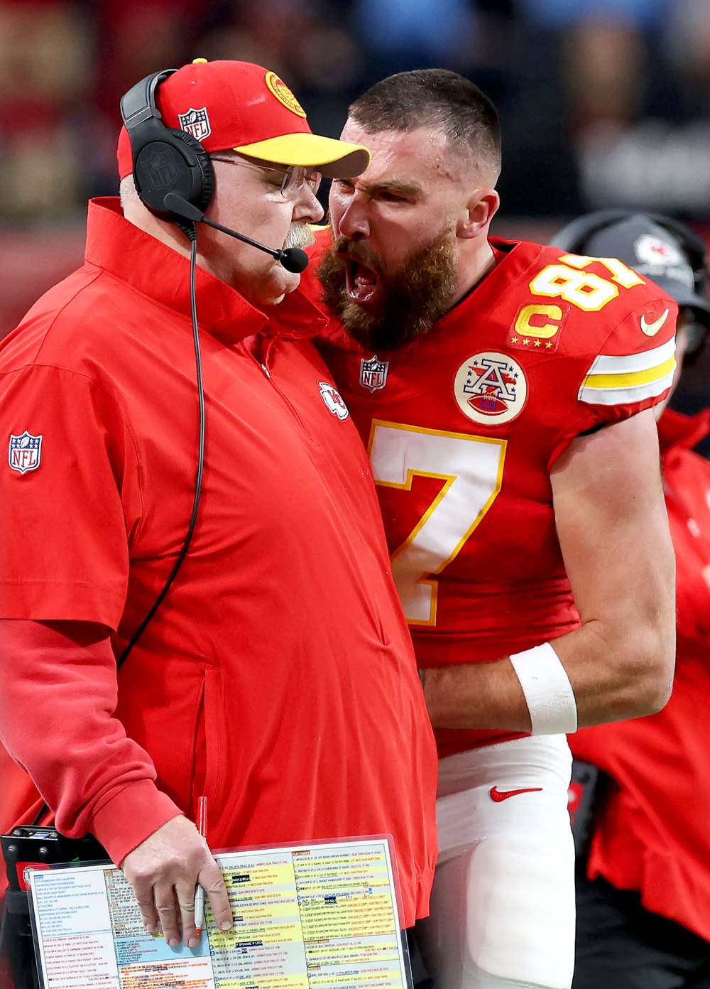 Feature Travis Kelce and Chiefs Coach Andy Reid Address Super Bowl Sideline Clash