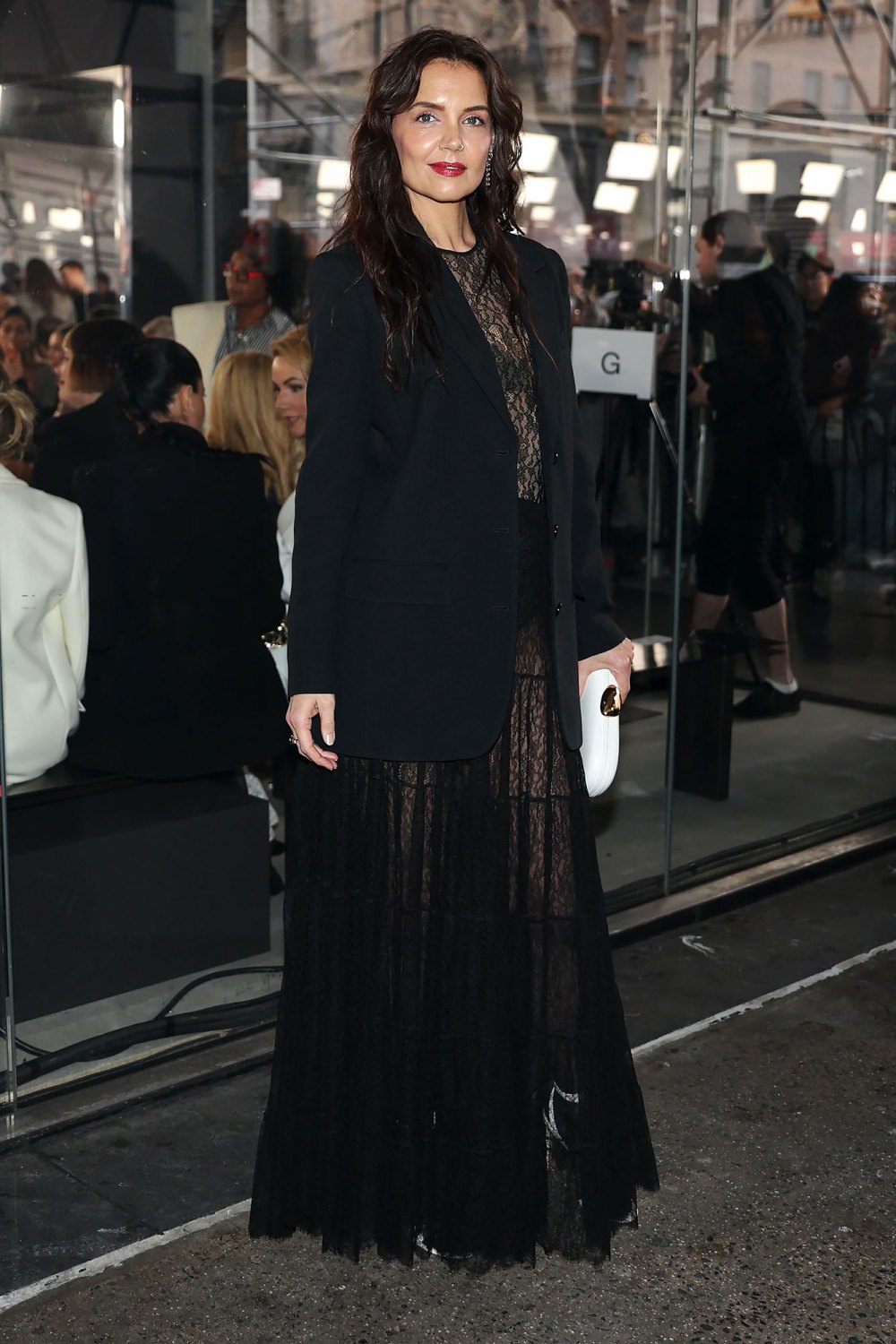 Katie Holmes Puts a Sophisticated Spin on the Goth Aesthetic at New York Fashion Week