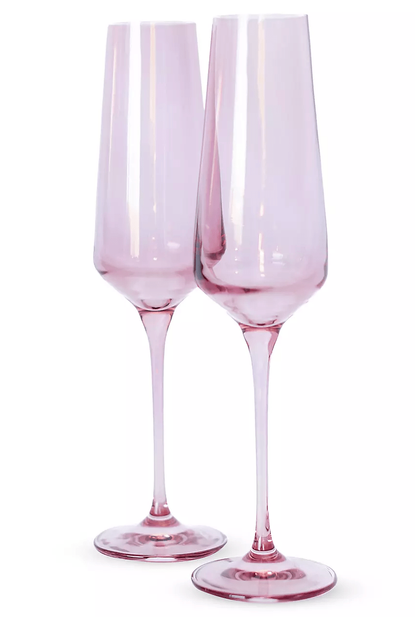 Estelle Colored Glasses Estelle Color 2-Piece Champagne Flute Glass Set