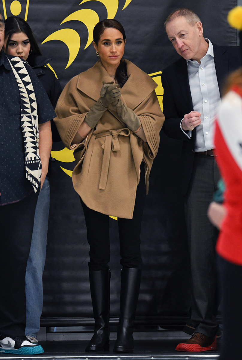 Meghan Markle at the Invictus Games One Year To Go Winter Training Camp in Vancouver on February 16, 2024.