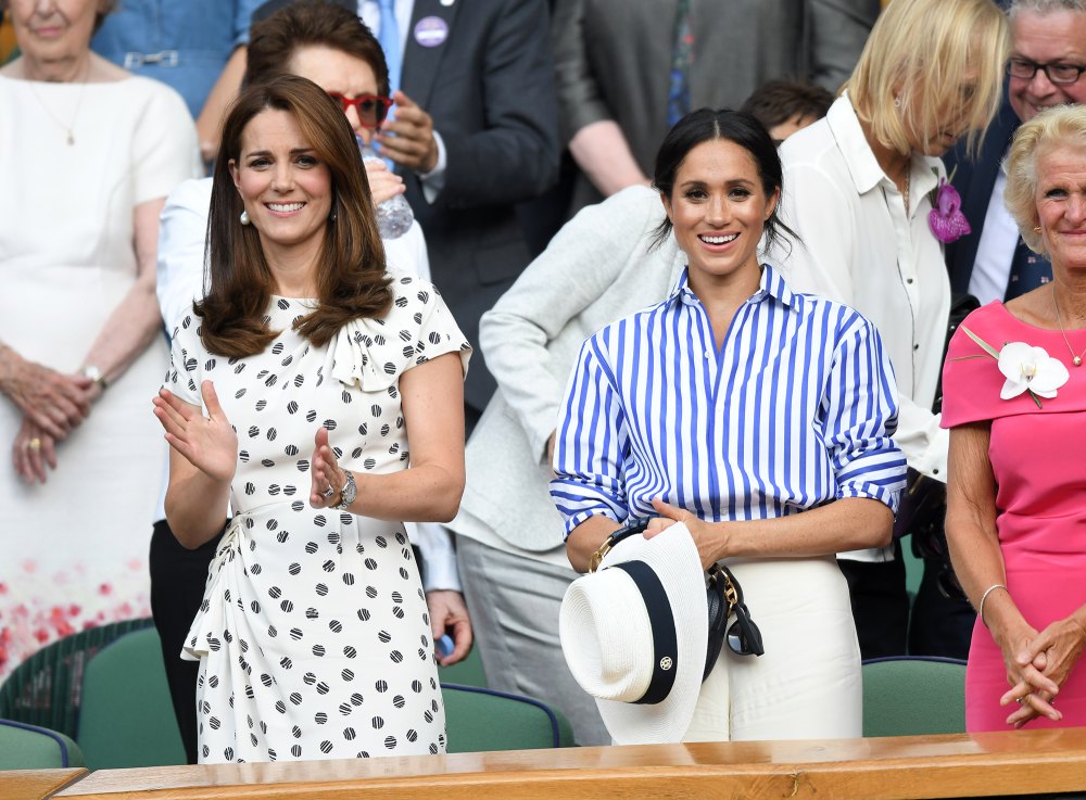 Kate Middleton and Meghan Markle at Wimbledon 2018