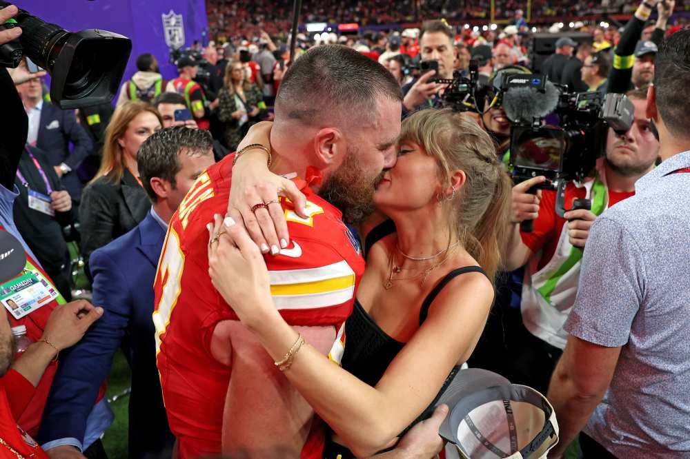 Travis Kelce Packs on PDA With Taylor Swift at Mahomes Charity Auction