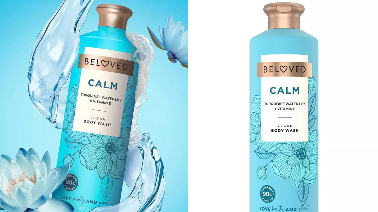 Beloved Calm Vegan Body Wash with Turquoise Water Lily & Vitamin E