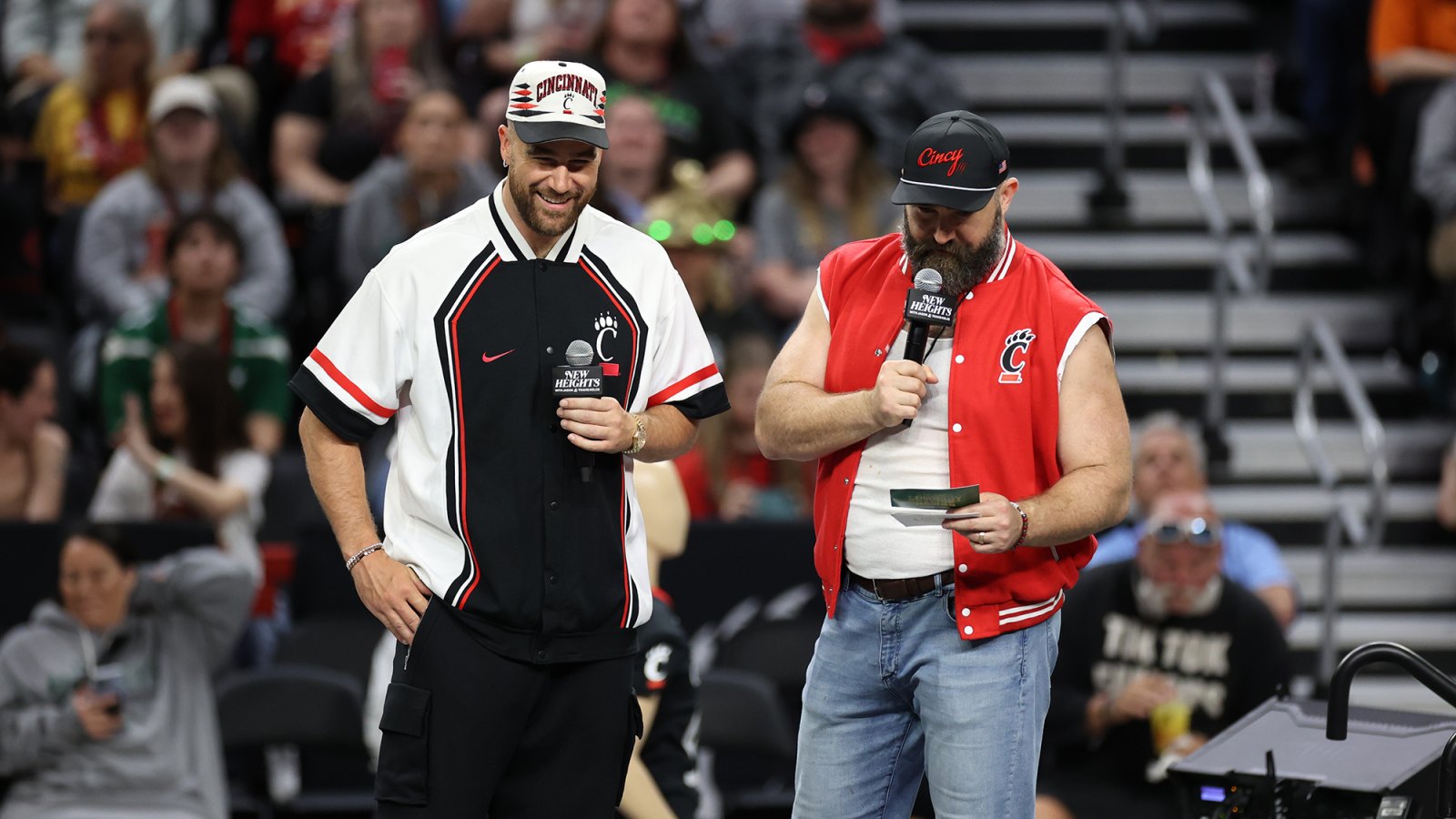 Recapping the Most Unhinged Moments From Travis and Jason Kelce’s Live ‘New Heights’ in Cincinnati