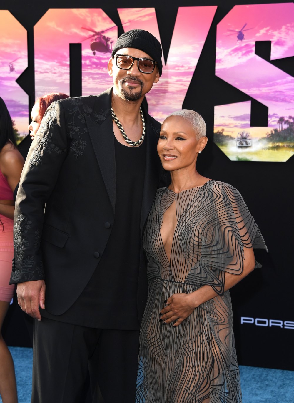 Will Smith Poses With Wife Jada Pinkett Smith at Bad Boys Premiere