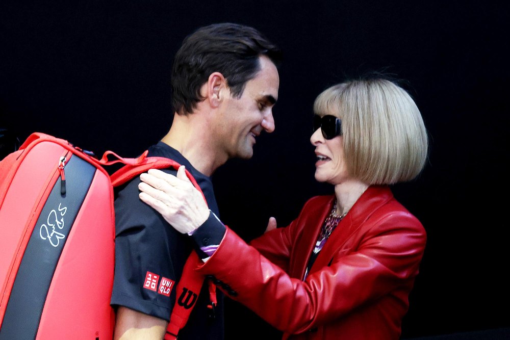 Roger Federer Leans on Amazing Anna Wintour for Advice Shes Been Fantastic