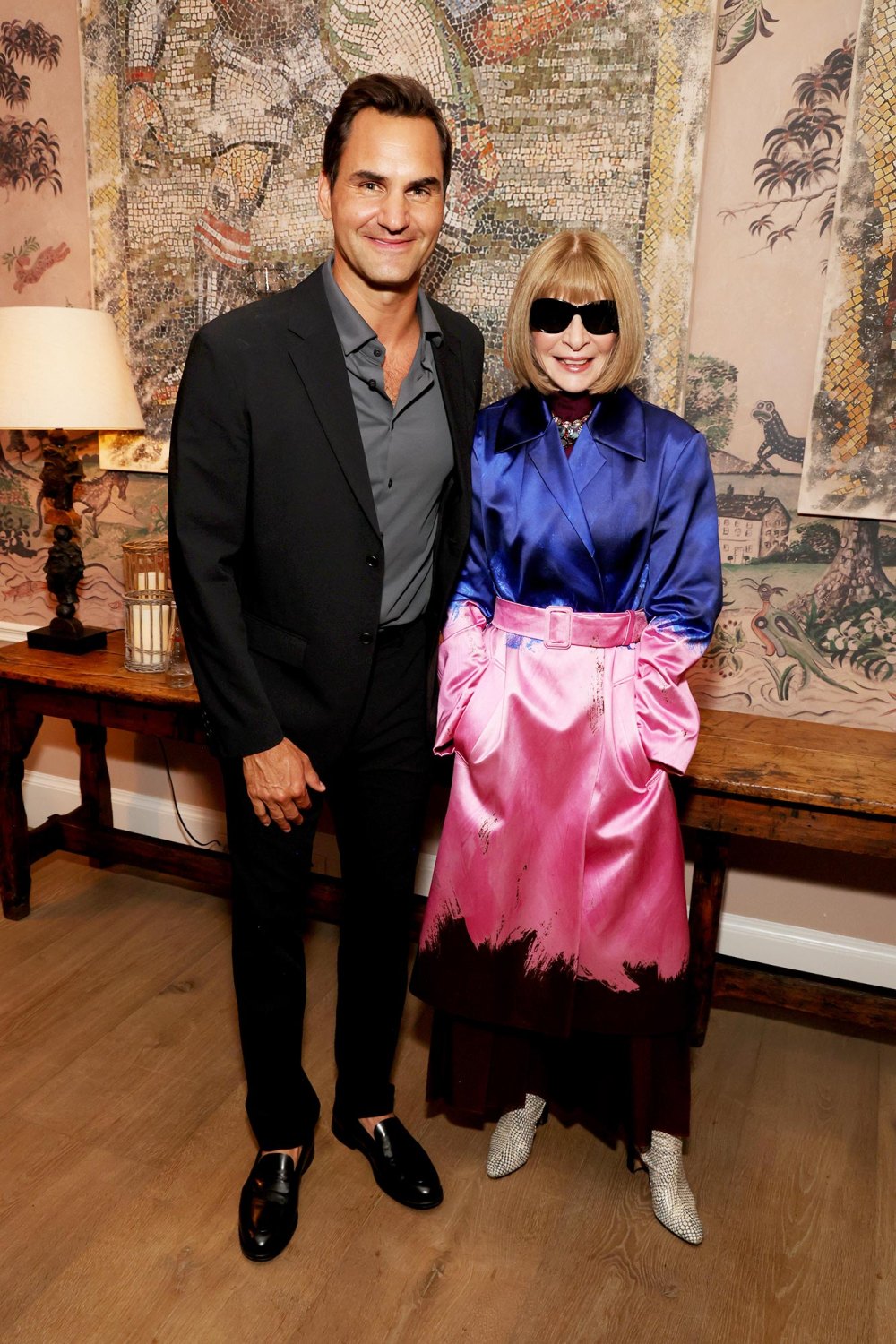 Roger Federer Leans on Amazing Anna Wintour for Advice Shes Been Fantastic