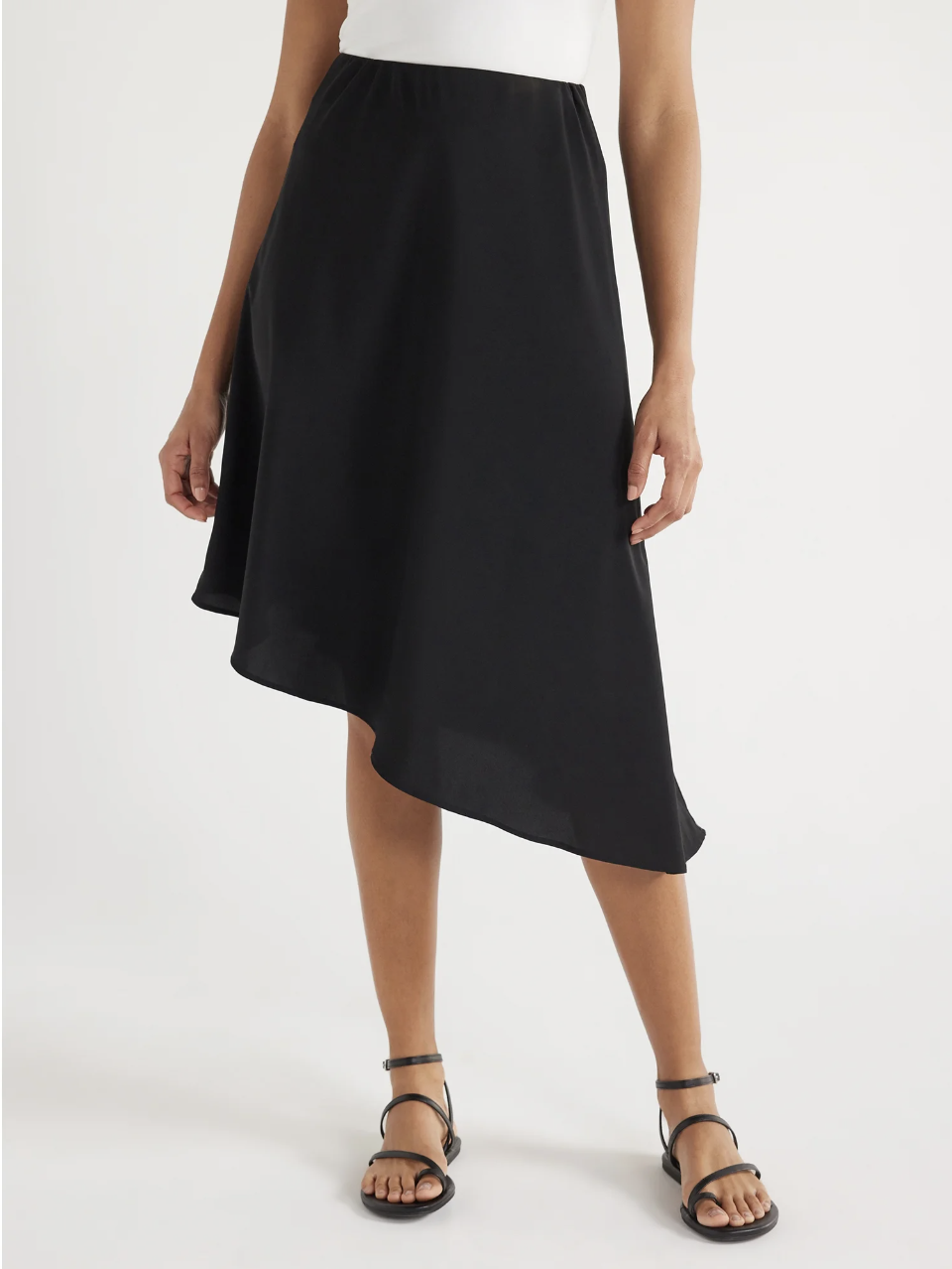 Scoop Women’s Asymmetrical Pull On Midi Skirt