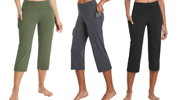 Baleaf Wide Leg Capris Yoga Pants with Pockets Amazon