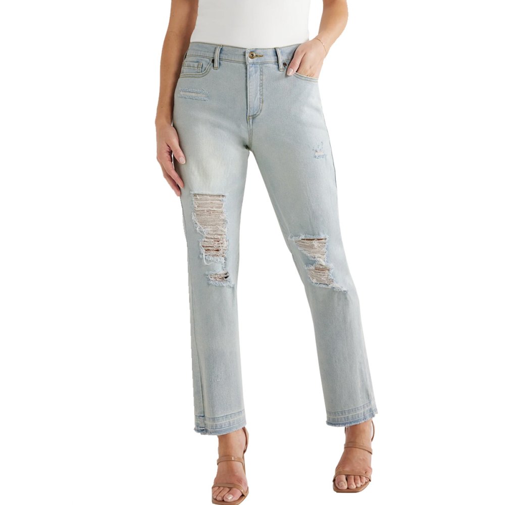 Sofia Jeans Beatrix Relaxed Boyfriend Mid-Rise Distressed Jeans