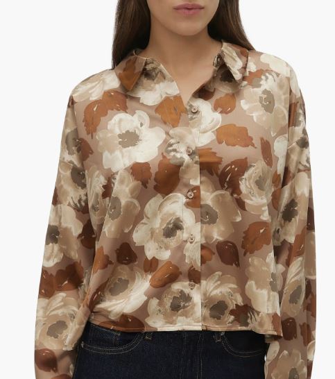 Vero Moda Merle Nelly Floral Print Button-Up Shirt 
