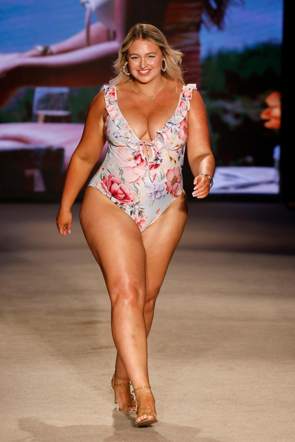 Iskra Lawrence Baby Bump on Miami Swim Week Runway