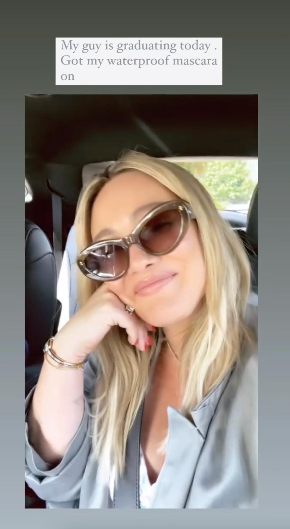 Hilary Duff Shares Video of Son Heading to Middle School Graduation